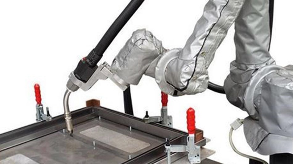 The UR Olympus welding system with end-of-arm welding tools is ideal for simple welding applications.