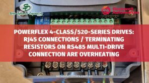PowerFlex 4-Class/520-Series Drives: RJ45 Connections / Terminating Resistors on RS485 Multi-Drive Connection Are Overheating