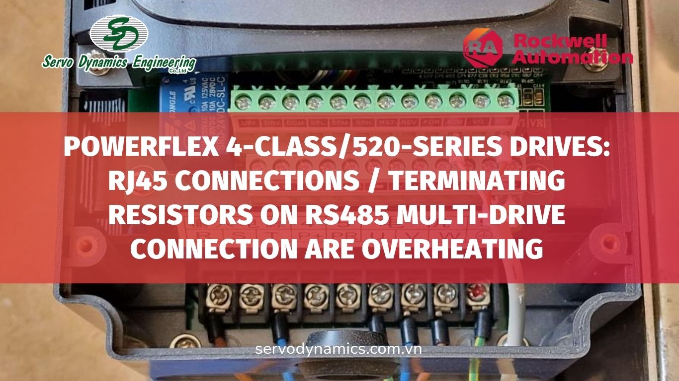 PowerFlex 4-Class/520-Series Drives: RJ45 Connections / Terminating Resistors on RS485 Multi-Drive Connection Are Overheating
