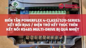 Biến tần PowerFlex 4-Class/520-Series: Kết nối RJ45 / điện trở kết thúc trên kết nối RS485 multi-drive bị quá nhiệt