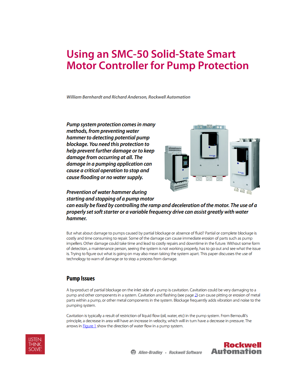 Using an SMC-50 Solid-State Smart Motor Controller for Pump Protection
